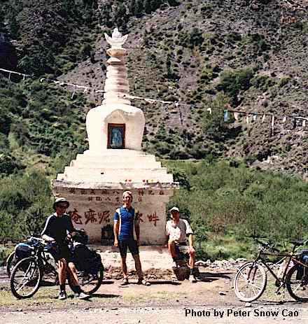 Mark, Peter and Rainer at a Stupa