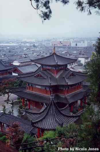 Rooftops from Lion Hill Park, Lijiang, Yunnan