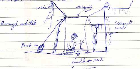 VERY rough sketch of campsite